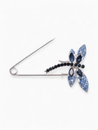 Булавка «Стрекоза» 7.5 см, синяя в серебре - Фото 2
