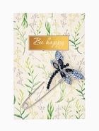 Булавка «Стрекоза» 7.5 см, синяя в серебре - Фото 3