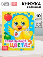 Книга картонная с глазками «Какие бывают цвета?», 10 стр. - Фото 1