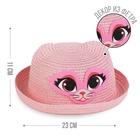 Панама детская «Киса», розовая, р-р 50 - 52, 2-5 лет - Фото 2