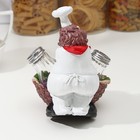 Набор для специй из стекла на подставке «Застенчивый повар», 3 предмета: солонка 60 мл, перечница 60 мл, подставка - Фото 3