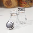 Набор для специй из стекла на подставке «Застенчивый повар», 3 предмета: солонка 60 мл, перечница 60 мл, подставка - Фото 4