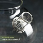 Чайник стеклянный заварочный с бамбуковой крышкой и металлическим фильтром Magistro «Эко», 600 мл - Фото 3