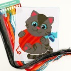 Вышивка крестиком «Котик с клубком», набор для творчестваа, 25 х 20 см - Фото 3
