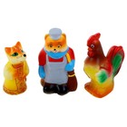 Набор резиновых игрушек «Кот, лиса и петух» - фото 8360112