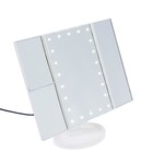 УЦЕНКА Зеркало LuazON KZ-07, подсветка, 30×18×7 см, 22 диода, 4xААА (не в комплекте), белое - Фото 2