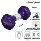 Гантель виниловая ONLYTOP, 5 кг, цвета МИКС - Фото 1