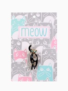 Брошь «Кошечка», грация, черно-белая в золоте - Фото 4