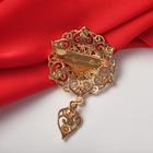 Брошь «1000 и1 ночь» круг с подвеской, цветная в золоте - Фото 2