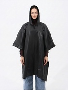 Дождевик - пончо, взрослый, универсальный размер, ЭВА матовая 160 г, чёрный - Фото 2