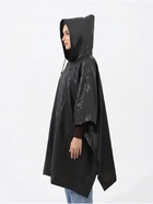 Дождевик - пончо, взрослый, универсальный размер, ЭВА матовая 160 г, чёрный - Фото 3