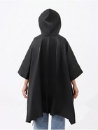 Дождевик - пончо, взрослый, универсальный размер, ЭВА матовая 160 г, чёрный - Фото 4