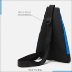 Рюкзак для обуви на молнии, до 35 размера,TEXTURA, цвет синий - Фото 4