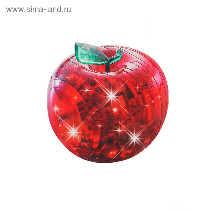 Пазлы 3D «Яблоко», 45 деталей, 2 цвета, в пакете - Фото 1