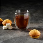 Стакан с двойными стенками «Поль», 300 мл, стекло, прозрачный - Фото 3