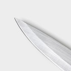 Нож кухонный Доляна «Рич», лезвие 12,5 см, цвет зелёный - Фото 3