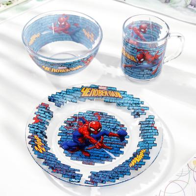 Набор посуды детский Priority «Человек паук», 3 предмета