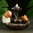 Подставка для благовоний TAKE IT EASY «Бабочка на лотосе», набор благовоний конусы, стелющийся дым, 14×16×12 см - Фото 1