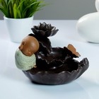 Подставка для благовоний TAKE IT EASY «Бабочка на лотосе», набор благовоний конусы, стелющийся дым, 14×16×12 см - Фото 5