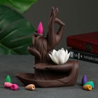 Подставка для благовоний TAKE IT EASY «Листья лотоса», набор благовоний конусы, стелющийся дым, 20×16×15 см - Фото 2