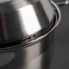 Набор кастрюль из нержавеющей стали «Тиссен», 5 предметов: 1,8 л, 2,5 л, 3,5 л, 4,5 л, 6 л, d=18/20/22/24/26 см, металлические крышки - фото 30989537