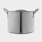 Набор кастрюль, 4 предмета: 6 л, 8.5 л, 11 л, 13.5 л, d=26/28/30 см, толщина металла 0.5 мм, нержавеющая сталь - Фото 3