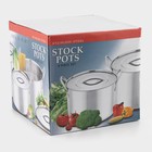 Набор кастрюль, 4 предмета: 6 л, 8.5 л, 11 л, 13.5 л, d=26/28/30 см, толщина металла 0.5 мм, нержавеющая сталь - Фото 7