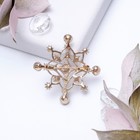 Брошь «Снежинка», цветная в золоте - Фото 2