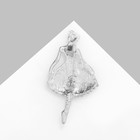 Брошь «Балерина» женственная, цвет белый в серебре - фото 9064595