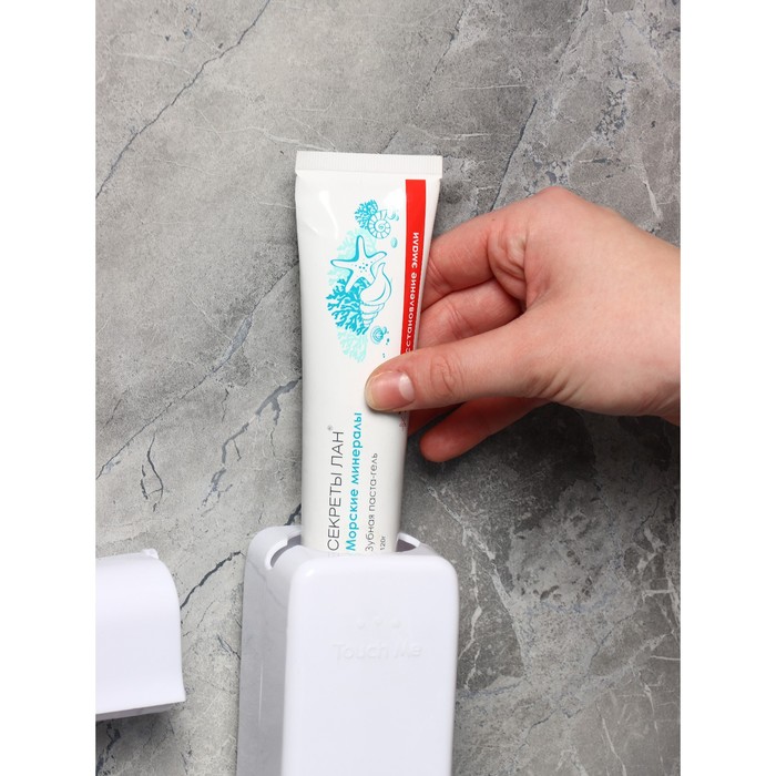 Держатель для зубных щёток и выдавливатель для зубной пасты, 15,4×6×6 см (для пасты), 11,5×5,5×3,5 см (для щёток), цвет МИКС - фото 1890816233
