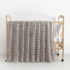 Плед «Сердечки» цвет серый 80×100 см, пл. 230 г/м², 100% п/э - Фото 1