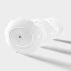 Этажерка для фруктов и десертов Доляна «Вивьен», 3 ярусная, пластик, овальная, 17×12/21×15/25.5×17 см, белая - Фото 3