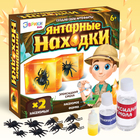 Игровой набор «Янтарные находки», 2 вида насекомых, с эпоксидной смолой - Фото 1