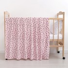 Плед «Сердечки» цвет розовый 160×200 см, пл. 230 г/м², 100% п/э 3899410