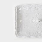 Этажерка-фруктовница прямоугольная Доляна «Вивьен», 2 яруса, 22,5×16 см, 26,5×19 см, цвет белый - Фото 3