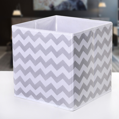 Короб стеллажный для хранения «Зигзаг», 25×25×25 см, цвет серый