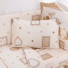Комплект в кроватку (7 предметов) "Жираф и Слоненок", бязь, хл100% - Фото 2