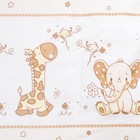 Комплект в кроватку (7 предметов) "Жираф и Слоненок", бязь, хл100% - Фото 4