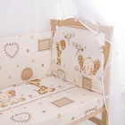 Комплект в кроватку (7 предметов) "Жираф и Слоненок", бязь, хл100% - Фото 5