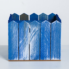 Кашпо заборчик массив, синий, 19 × 18 × 14.5 см - Фото 3