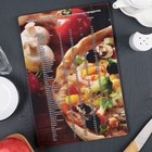 Доска разделочная деревянная с таблицей меры и веса «Пицца», 28×19×0,5 см - Фото 1