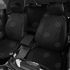 Авточехлы для Citroen Jumpy Multispace 2 с 2007-2016 г., 2 места, минивэн, фургон, перфорация, экокожа, цвет чёрный - Фото 2