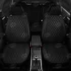 Авточехлы для Citroen Jumpy Multispace 2 с 2007-2016 г., 2 места, минивэн, фургон, перфорация, экокожа, цвет чёрный - Фото 3