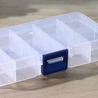 Органайзер для хранения RICCO, пластик, 10 ячеек, 13×7×2.5 см, прозрачный - Фото 4