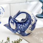 Салфетница гжель «Рыбка», бело-синий,керамика, - Фото 2