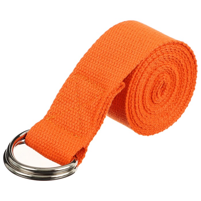 Ремень для йоги 180 х 4 см, цвет оранжевый - Фото 1