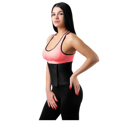 Пояс на талию для похудения ONLYTOP, 100×20×0.4 см, чёрный