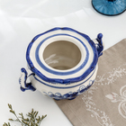 Сахарница фарфоровая, гжель, автор Рогова, 13×17 см, бело-синяя - Фото 4