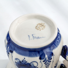 Кружка фарфор гжель «Солнышко», бело-синий, 9×7.5 см - Фото 5