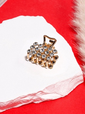 Крабик для волос «Классик», 2.5 см, золото МИКС (комплект 6 шт)